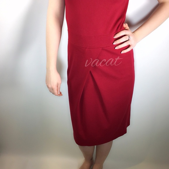 Armani Collezioni red sleeveless midi sheath dress - Picture 5 of 6